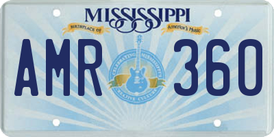 MS license plate AMR360