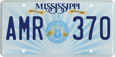 MS license plate AMR370