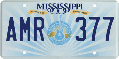MS license plate AMR377