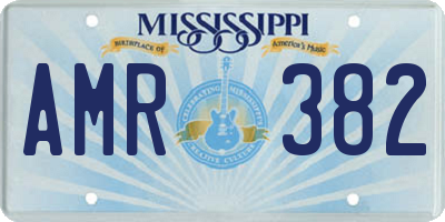 MS license plate AMR382