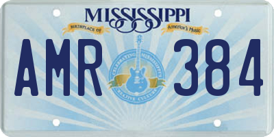 MS license plate AMR384