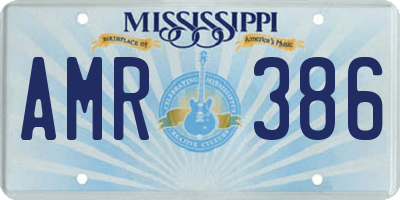 MS license plate AMR386