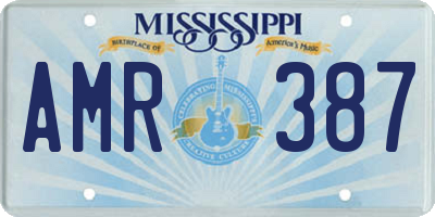 MS license plate AMR387