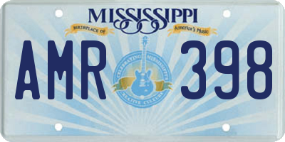 MS license plate AMR398