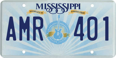 MS license plate AMR401