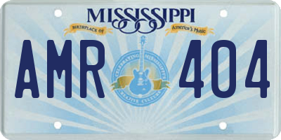 MS license plate AMR404