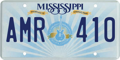MS license plate AMR410