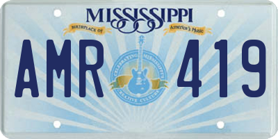 MS license plate AMR419