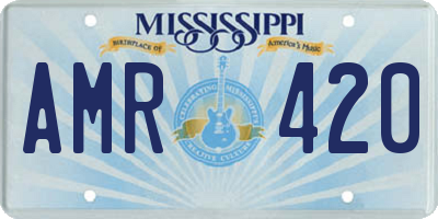 MS license plate AMR420