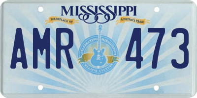 MS license plate AMR473