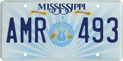 MS license plate AMR493