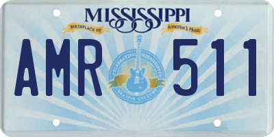 MS license plate AMR511