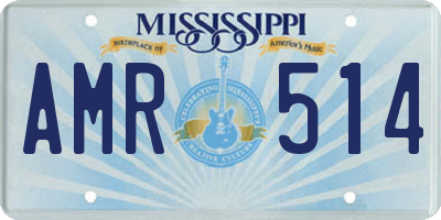 MS license plate AMR514