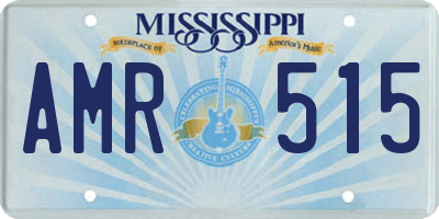 MS license plate AMR515