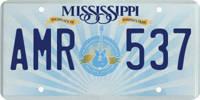 MS license plate AMR537