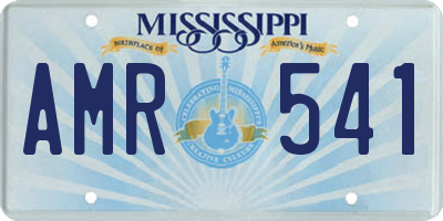 MS license plate AMR541