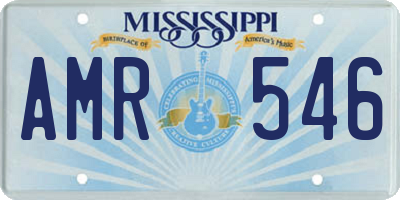 MS license plate AMR546