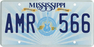 MS license plate AMR566