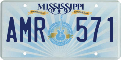 MS license plate AMR571