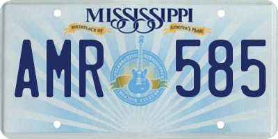 MS license plate AMR585