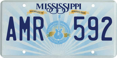 MS license plate AMR592