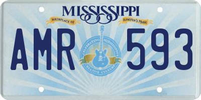 MS license plate AMR593