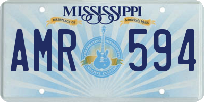 MS license plate AMR594