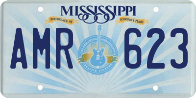 MS license plate AMR623