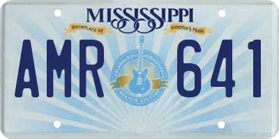 MS license plate AMR641