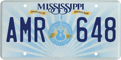 MS license plate AMR648