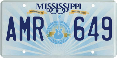 MS license plate AMR649