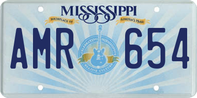 MS license plate AMR654