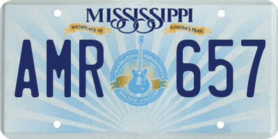 MS license plate AMR657