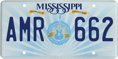 MS license plate AMR662