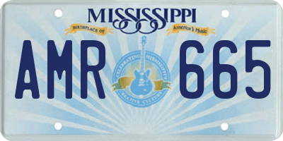 MS license plate AMR665