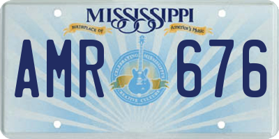 MS license plate AMR676