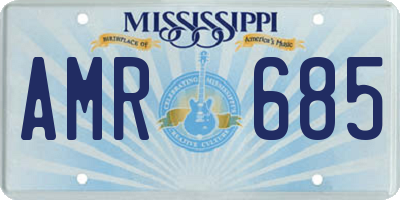 MS license plate AMR685