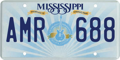 MS license plate AMR688
