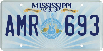 MS license plate AMR693