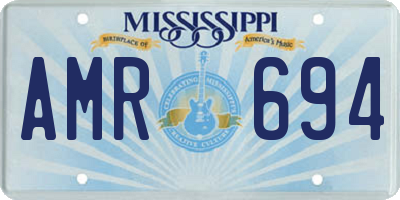 MS license plate AMR694
