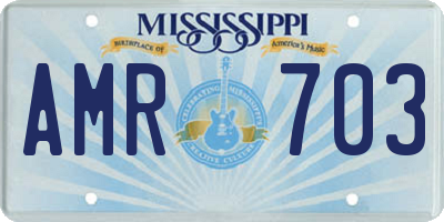 MS license plate AMR703