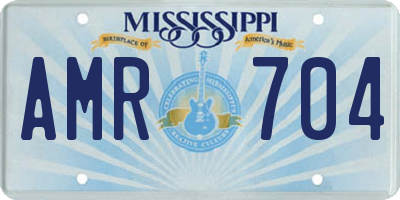 MS license plate AMR704