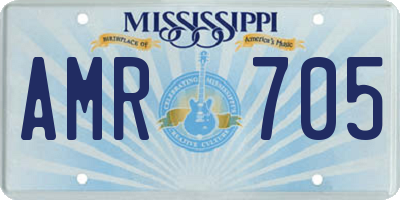 MS license plate AMR705