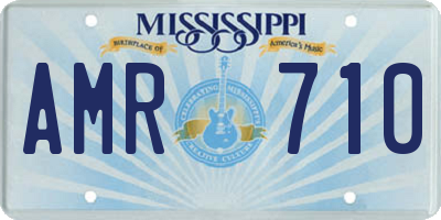 MS license plate AMR710