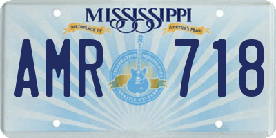MS license plate AMR718
