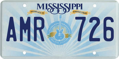 MS license plate AMR726