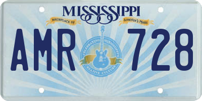 MS license plate AMR728