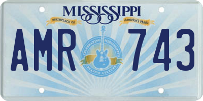 MS license plate AMR743