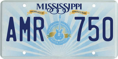 MS license plate AMR750