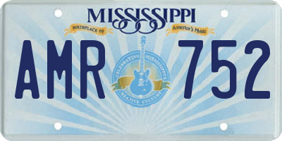 MS license plate AMR752